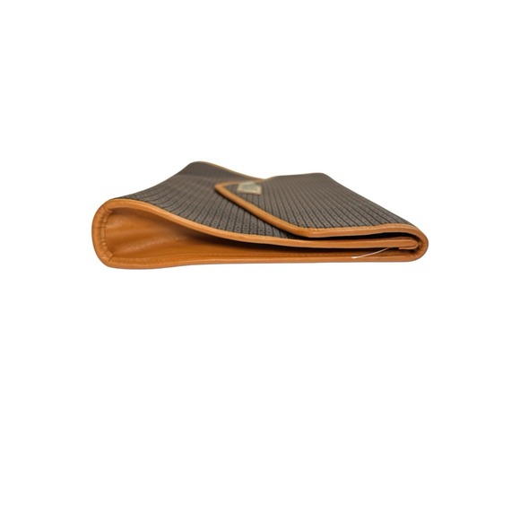 Vintage TED LAPIDUS Paris Embossed Leather Monogram Envelope Clutch Bag 9x15.5 - Picture 5 of 15